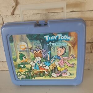 Vintage  Tiny Toon Adventures Blue Lunchbox with Thermos